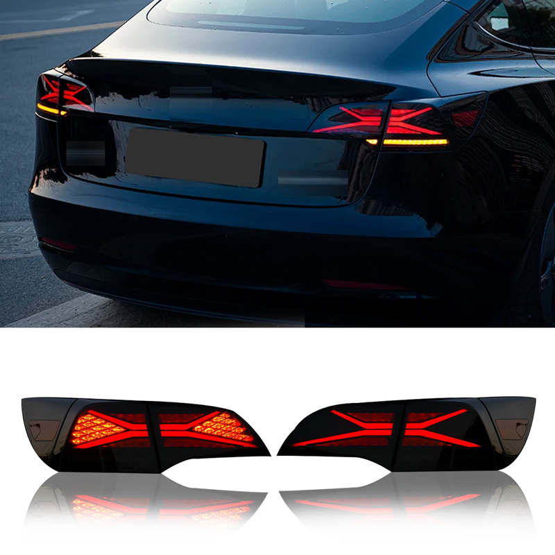 Tesla Model 3/Y Kayar Ledli Arka Stop Lambası Set