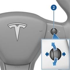 Tesla Model 3 Sağ Ses Tuşu Roler